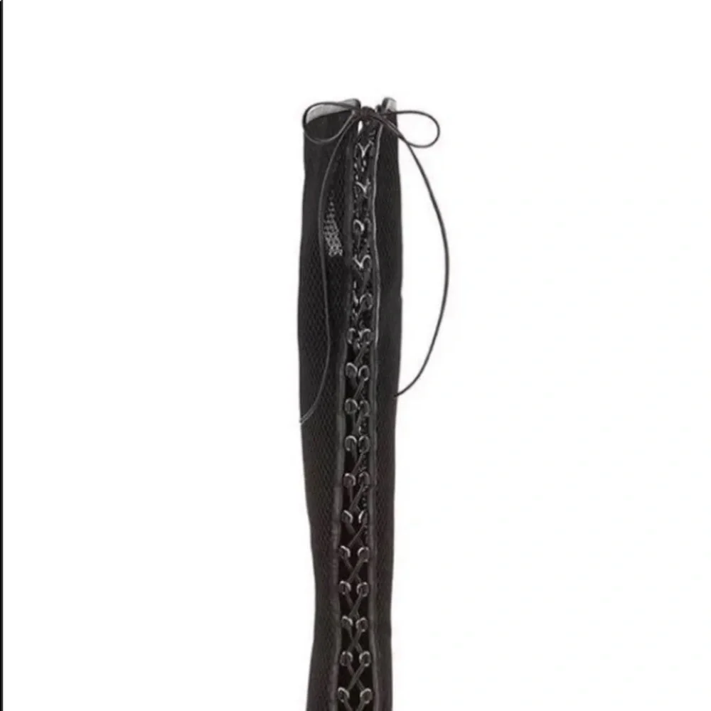 JLO Jennifer Lopez tie OTK over the knee BOOTs madia 7 shoes brand new